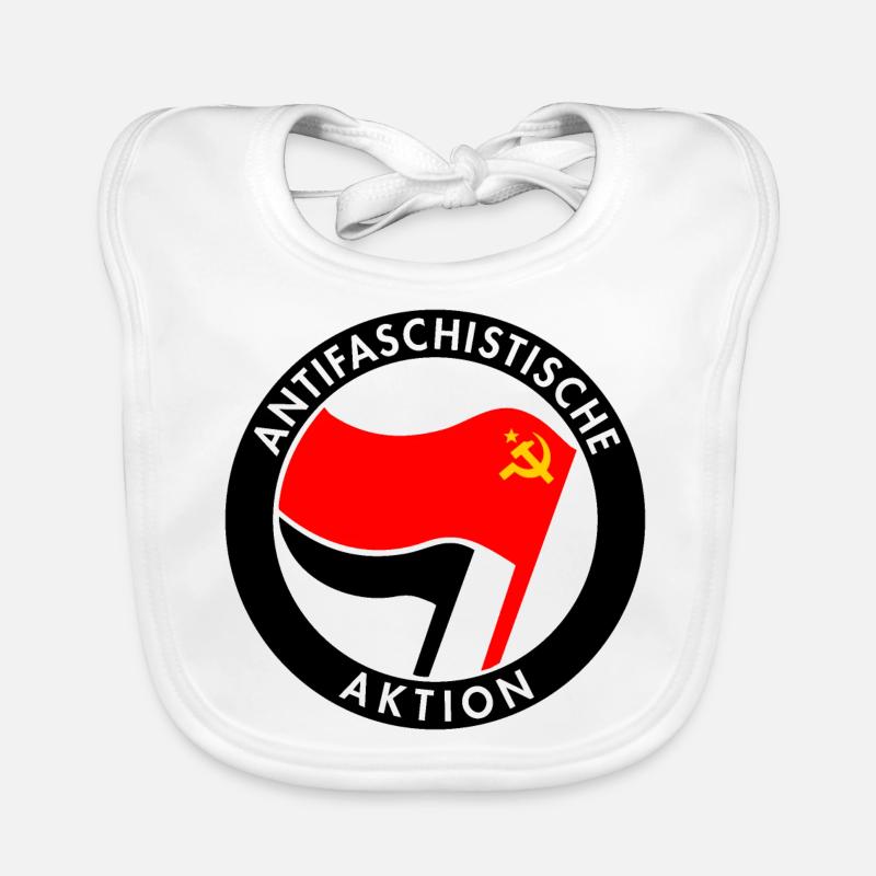 Antifa Logo – Hammer & Sichel Baby Bio-Lätzchen