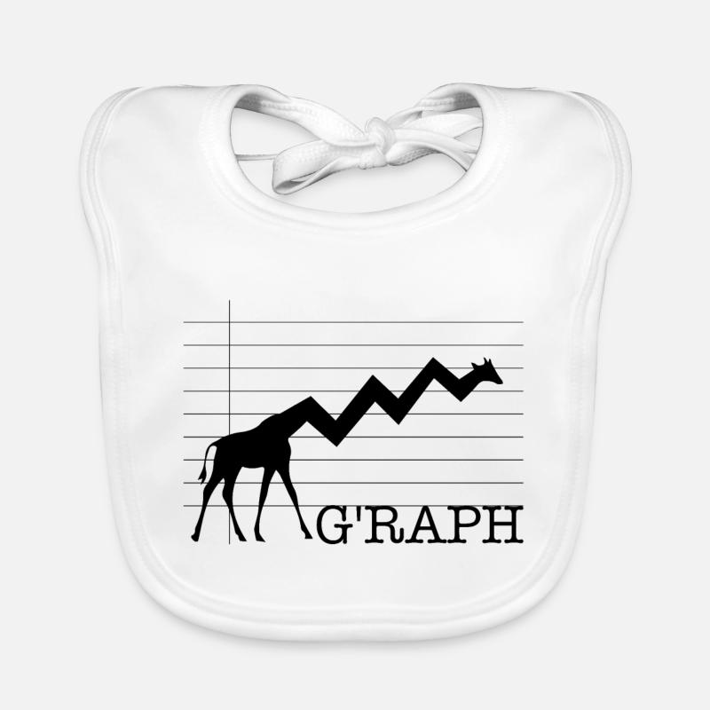 G'RAPH shares giraffe chart graph gift Organic Baby Bibs