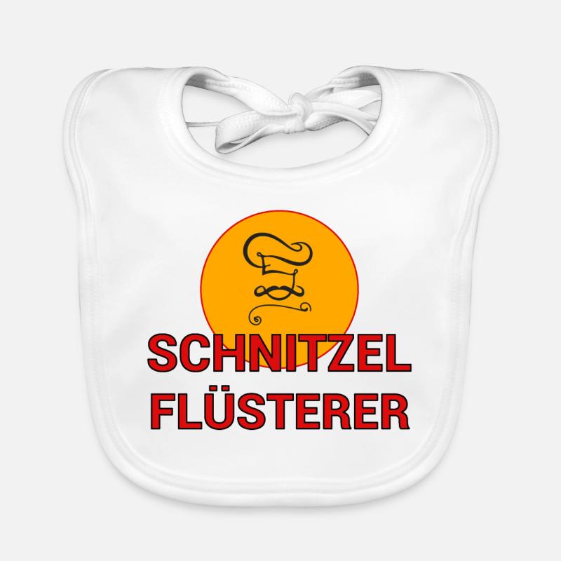 Schnitzel Flüsterer Koch kochen Köchin Geschenk Baby Bio-Lätzchen