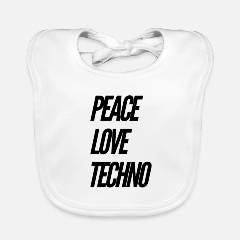 Technorave T-Shirts | Techno Musik Geschenkidee Baby Bio-Lätzchen