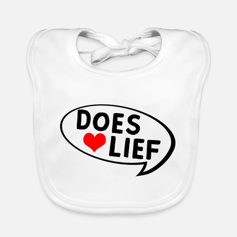 doeslief liebevoller Kommentar mit Herz Baby Bio-Lätzchen