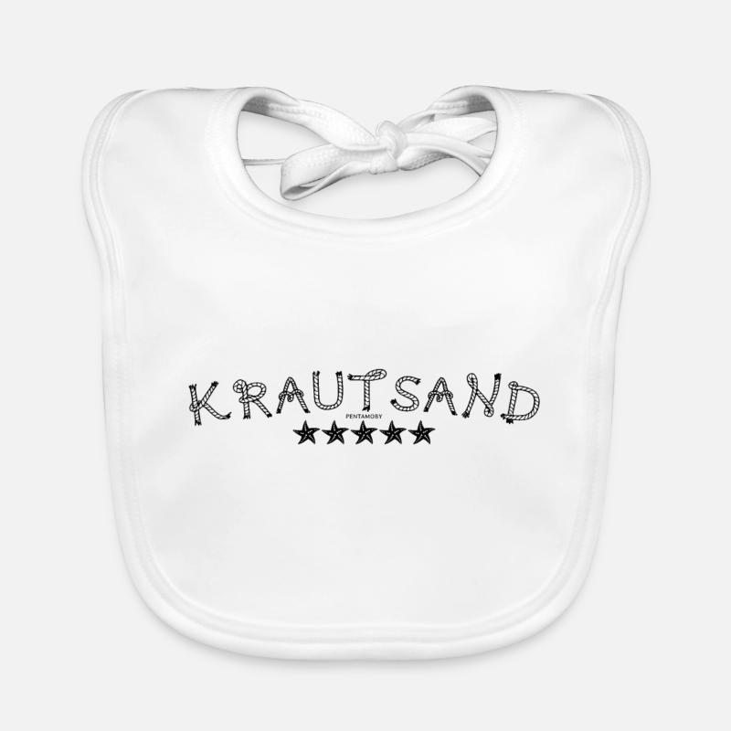 Elbinsel Krautsand Urlaub Seil Seestern (b) - Baby Bio-Lätzchen - Weiß