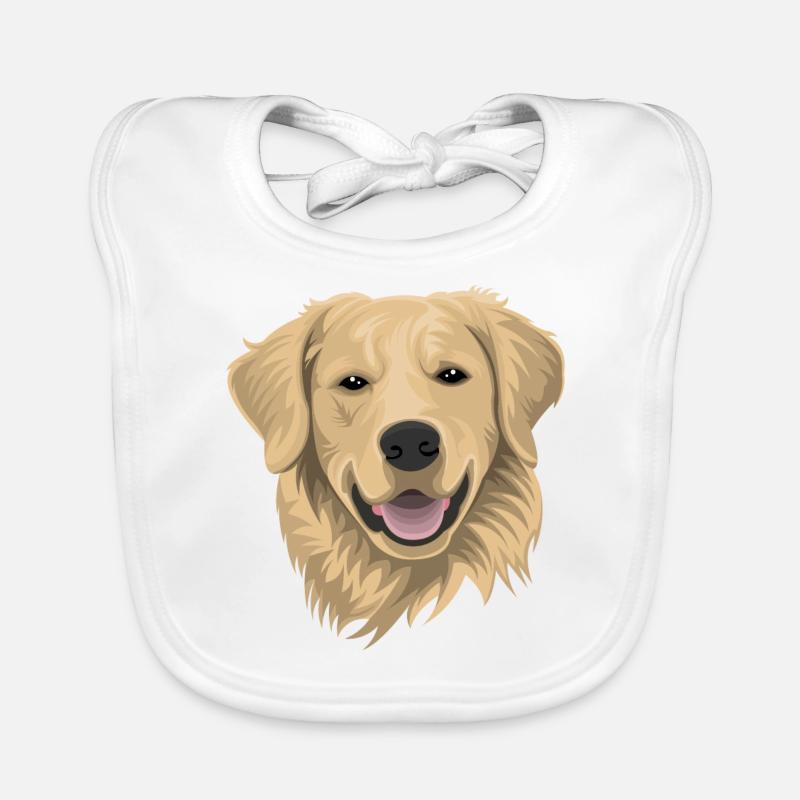 Golden retrievers Bavoir bio Bébé