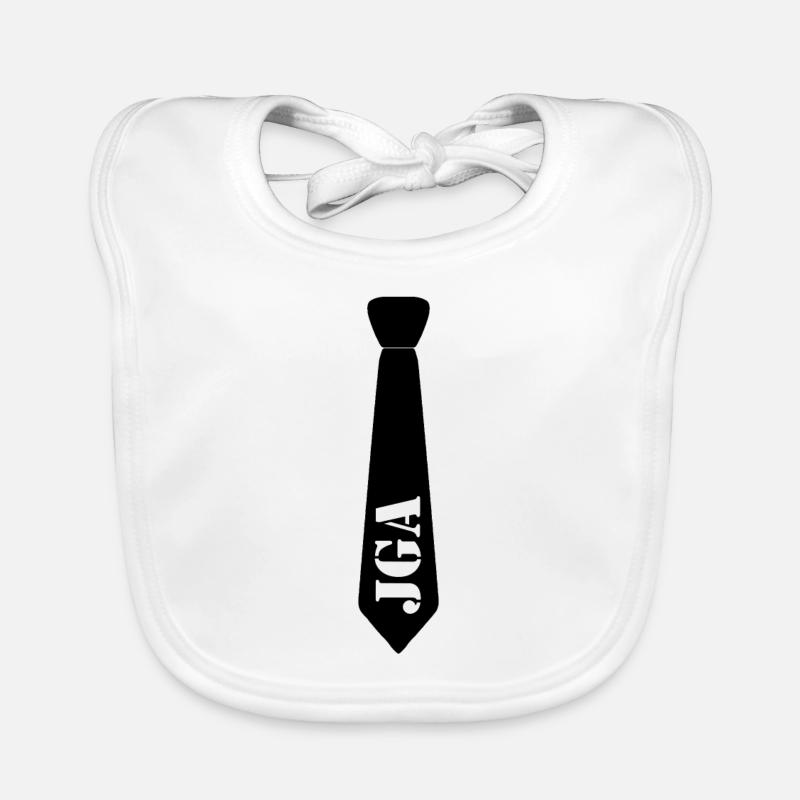 Krawatte Schwarz JGA Baby Bio-Lätzchen
