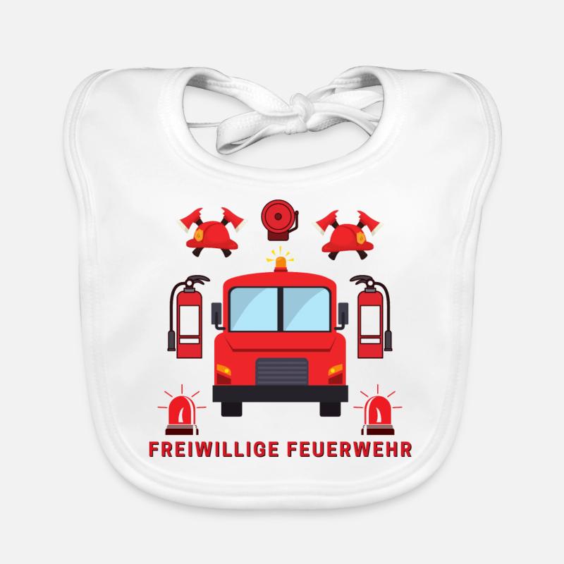 Volunteer Fire Brigade Firefighter (gift idea) Organic Baby Bibs
