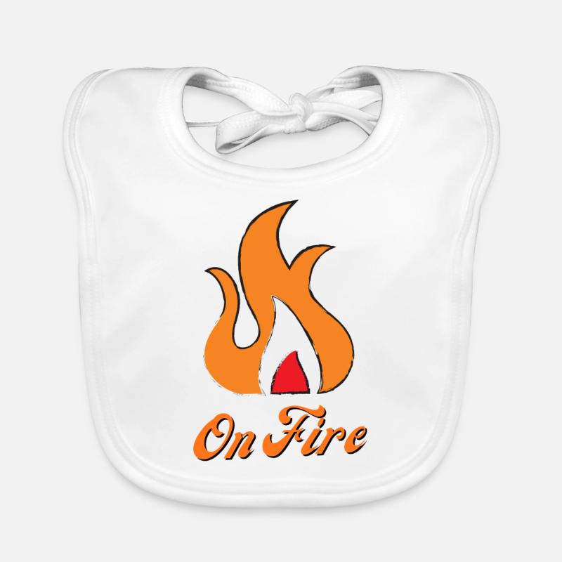 On Fire heat embers fire (gift for friend) Organic Baby Bibs
