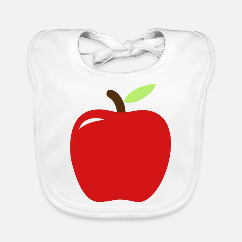 Apfel - Baby Bio-Lätzchen - Weiß