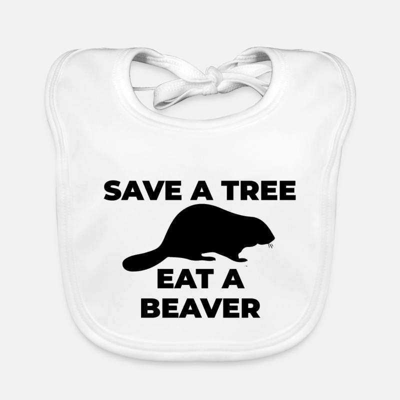 T-shirt drôle Save a Tree Bavoir bio Bébé