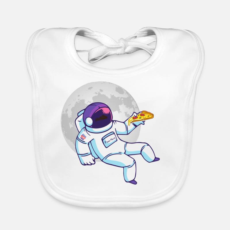 Pizza Astronaut Baby Bio-Lätzchen