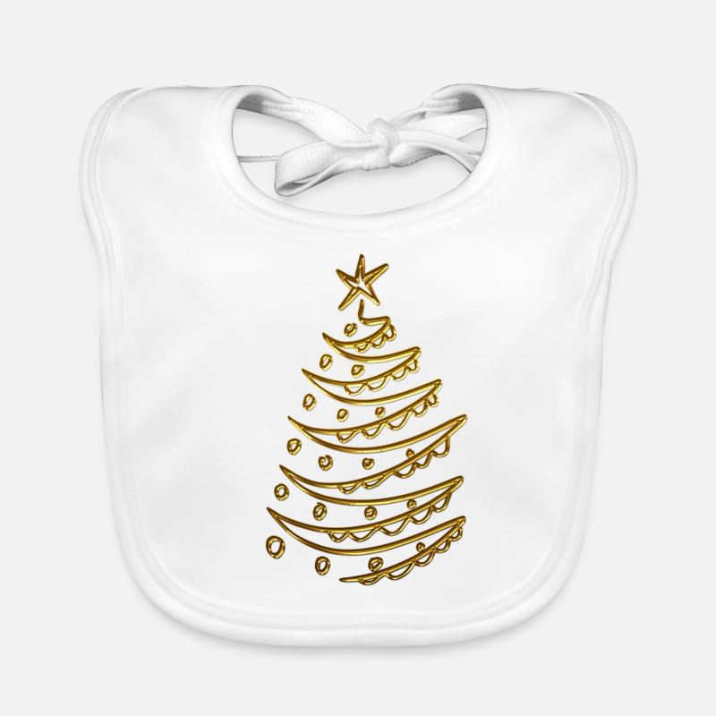 Christmas tree Organic Baby Bibs