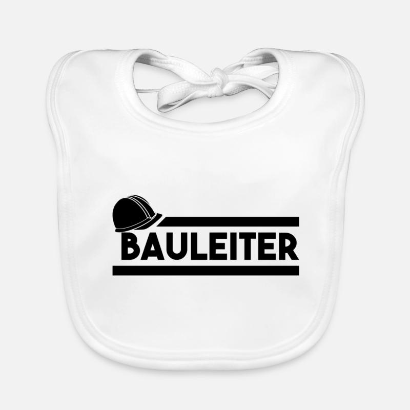 Bauleiter - Baustelle - Geschenkidee Baby Bio-Lätzchen