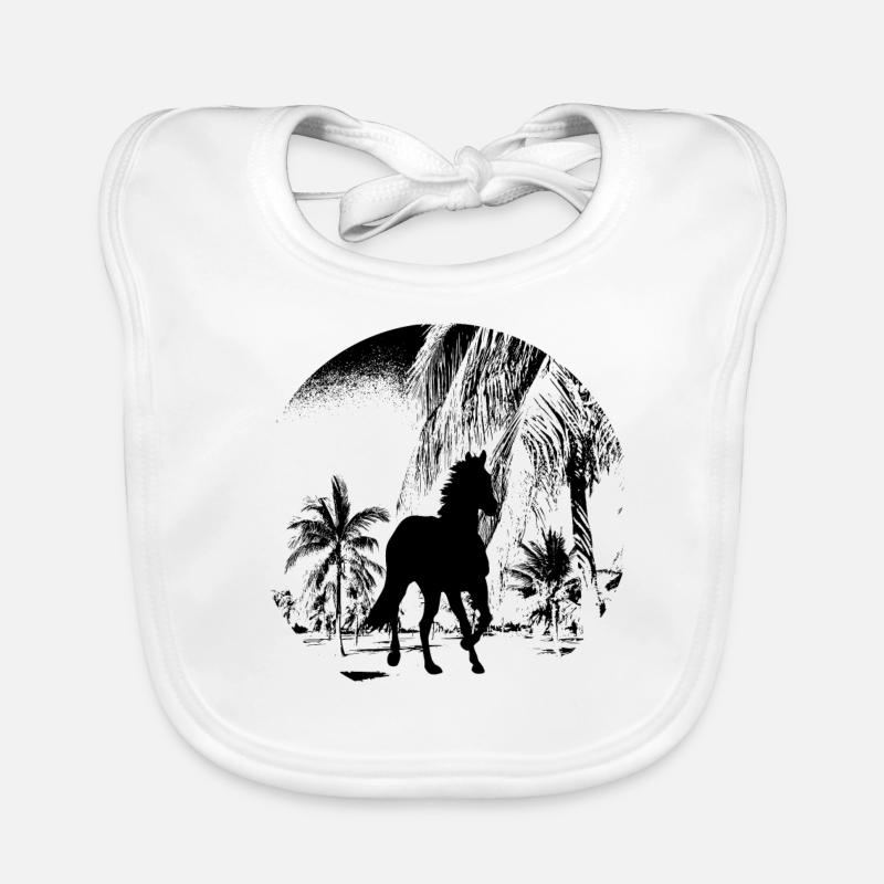 Pferd Pferde Geschenk Baby Bio-Lätzchen
