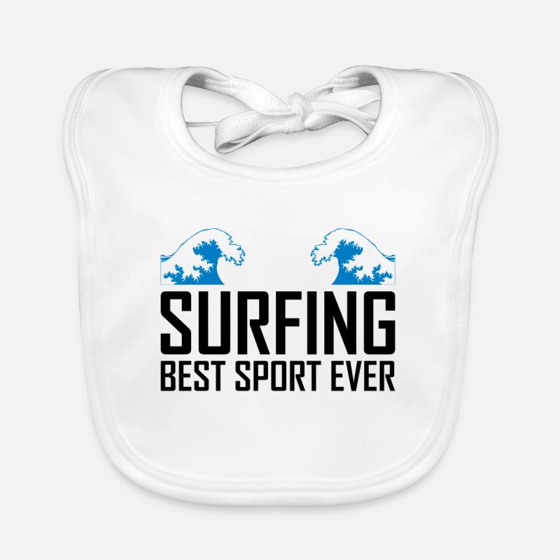 Surfing surfing surfing Organic Baby Bibs