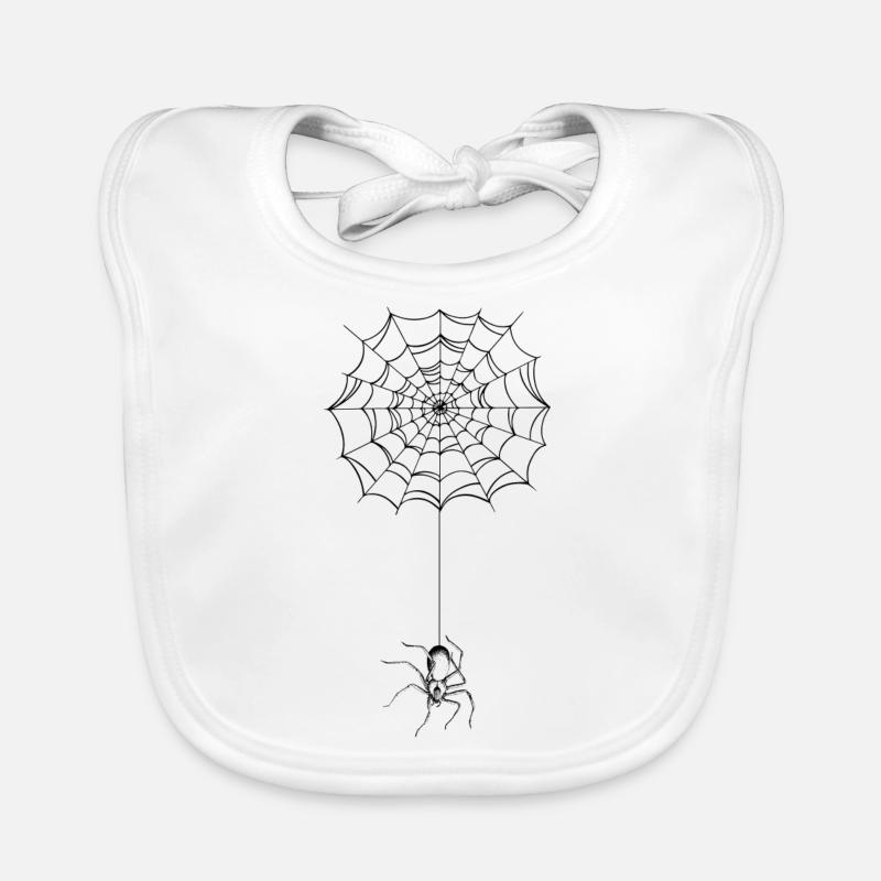 Spider - spider web - spider Organic Baby Bibs