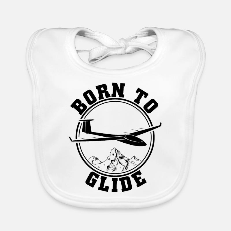 Glider shirt glider pilot soaring gift Organic Baby Bibs