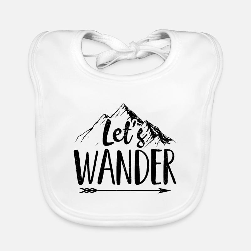 Wander | Wandern Wanderer Bergsteiger Geschenkidee Baby Bio-Lätzchen