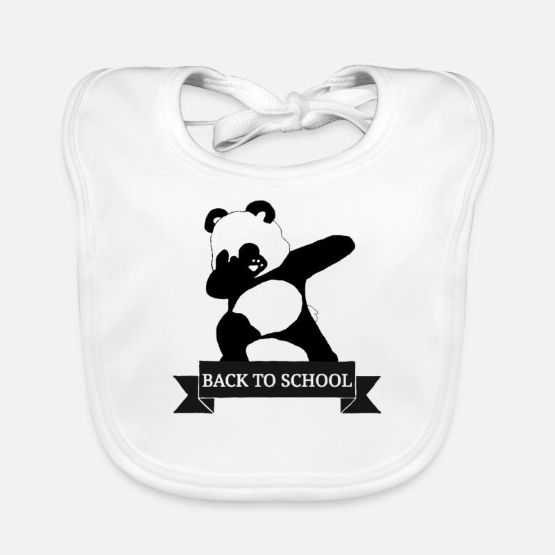School start dabbender Panda School start School Dab Organic Baby Bibs