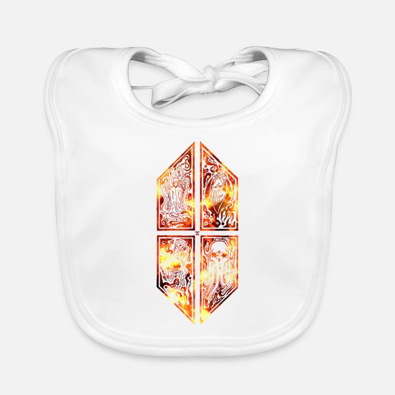 Cthulhu ornament fire Organic Baby Bibs