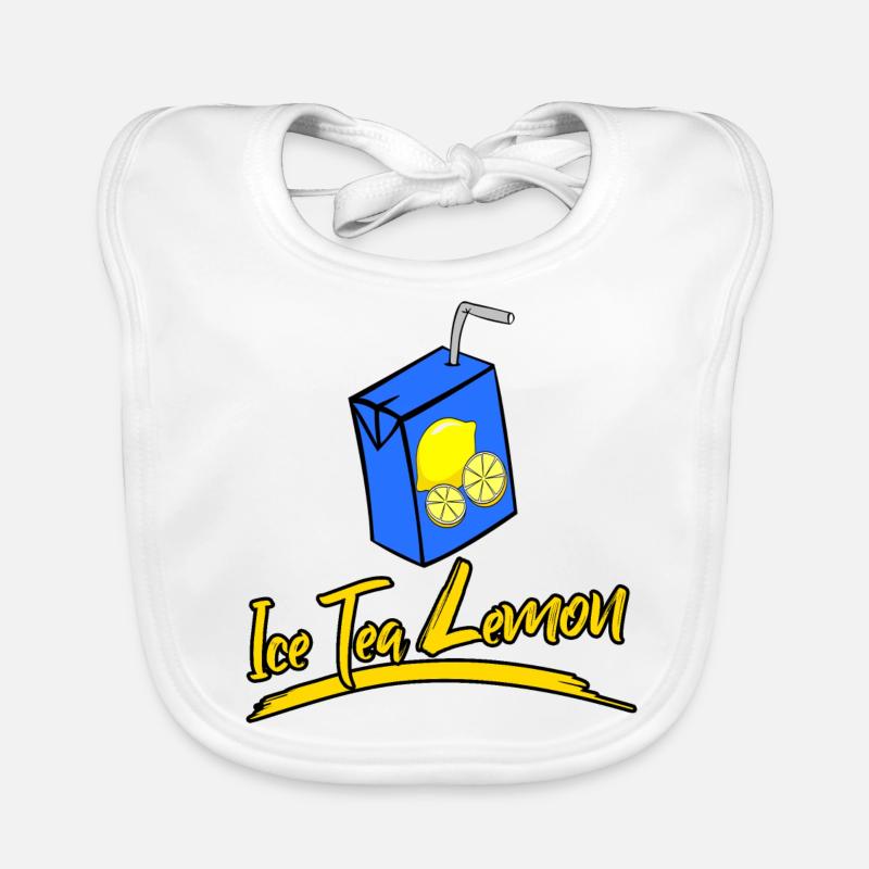 Thé glacé citron idée cadeau cool drôle Bavoir bio Bébé