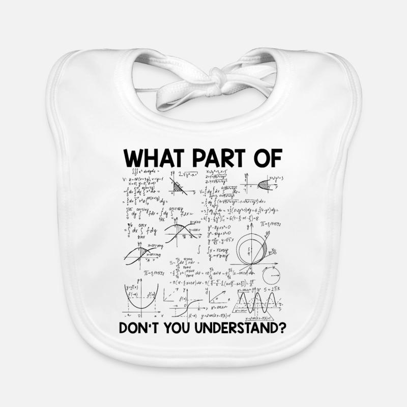 Dictons de mathématicien | Cadeaux de professeur de mathématiques mathématiques Bavoir bio Bébé