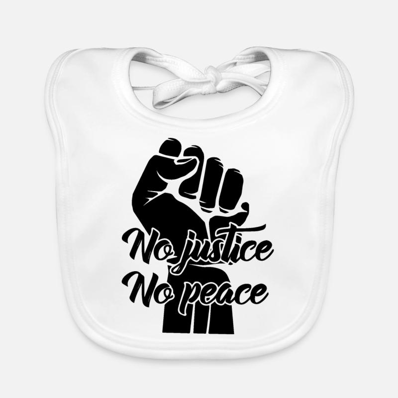 Pas de justice, pas de paix - BLM Fist Bavoir bio Bébé