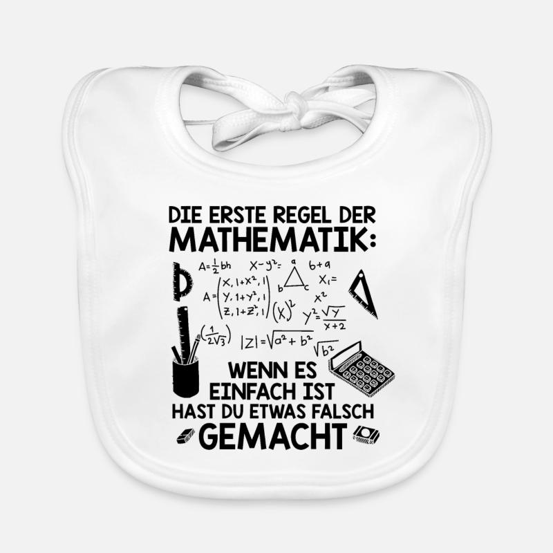 Mathematiker | Lehrer Mathe Mathematik Geschenke - Baby Bio-Lätzchen - Weiß