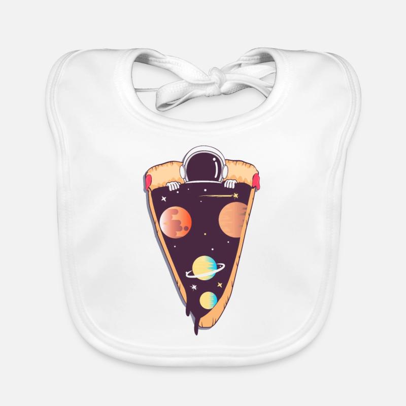 Astronaute Pizza Universe Nerd Planet Space Chocol Bavoir bio Bébé