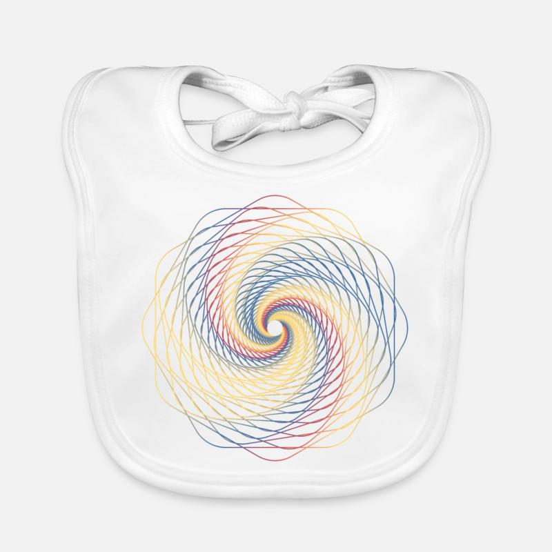 Spirale de géométrie sacrée Bavoir bio Bébé
