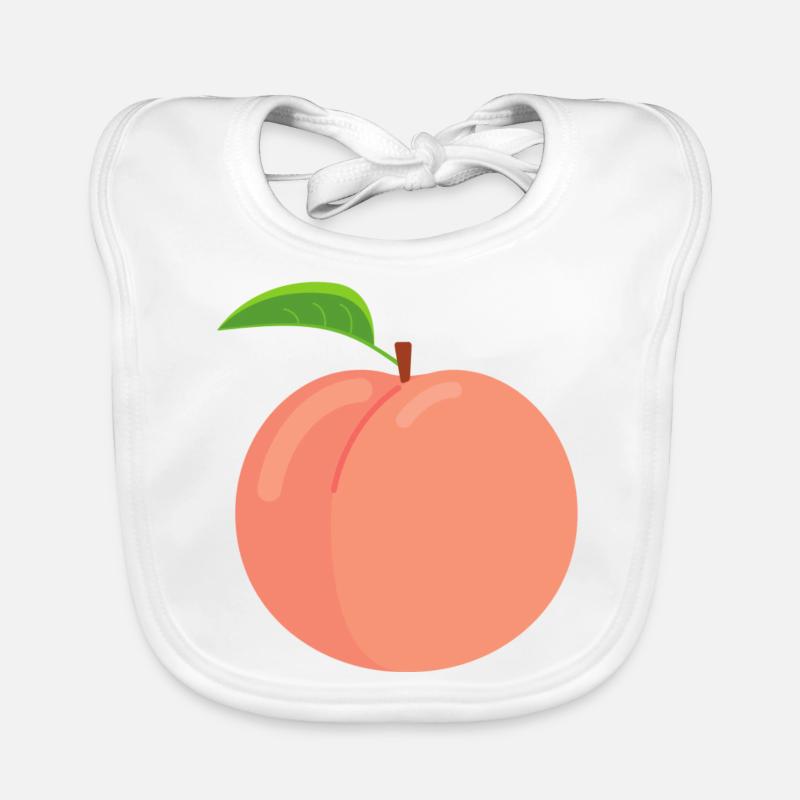 Peach - Bavoir bio Bébé - blanc
