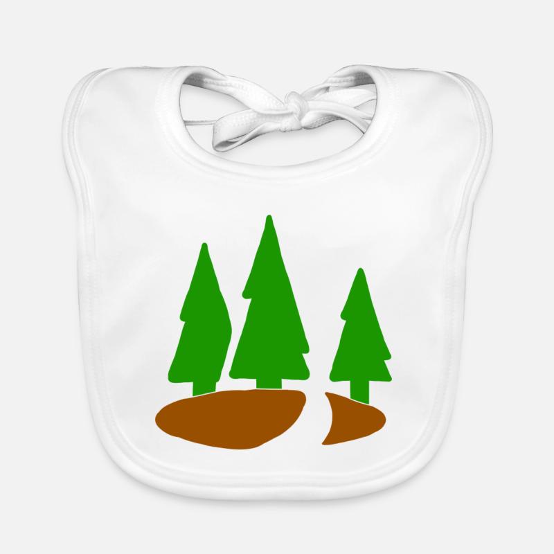 Conifer christmas tree fir tree forest fir tree Organic Baby Bibs