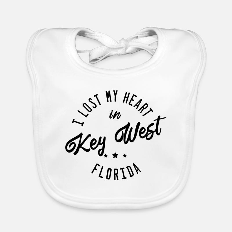 Key West Florida - Bavoir bio Bébé - blanc