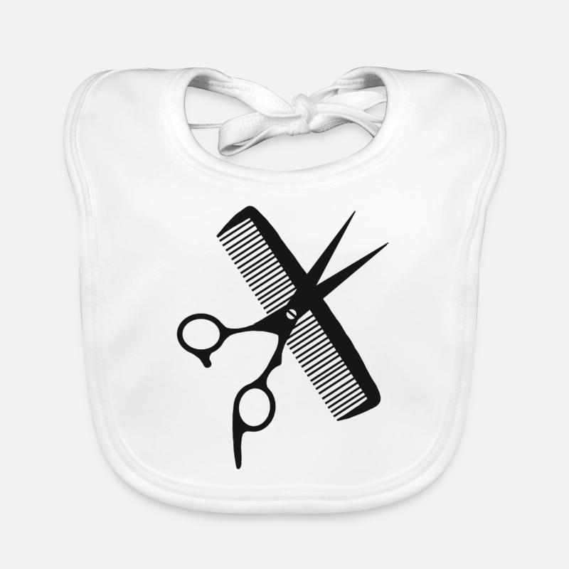 Coiffeur ciseaux coiffeur brosse cheveux peigne Bavoir bio Bébé