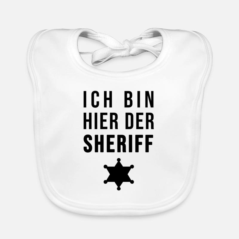 Ich bin hier der Sheriff Baby Bio-Lätzchen