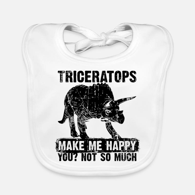 Tricératops Bavoir bio Bébé