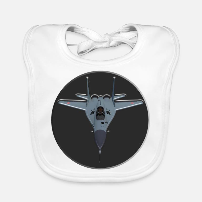 Fighter plane Organic Baby Bibs