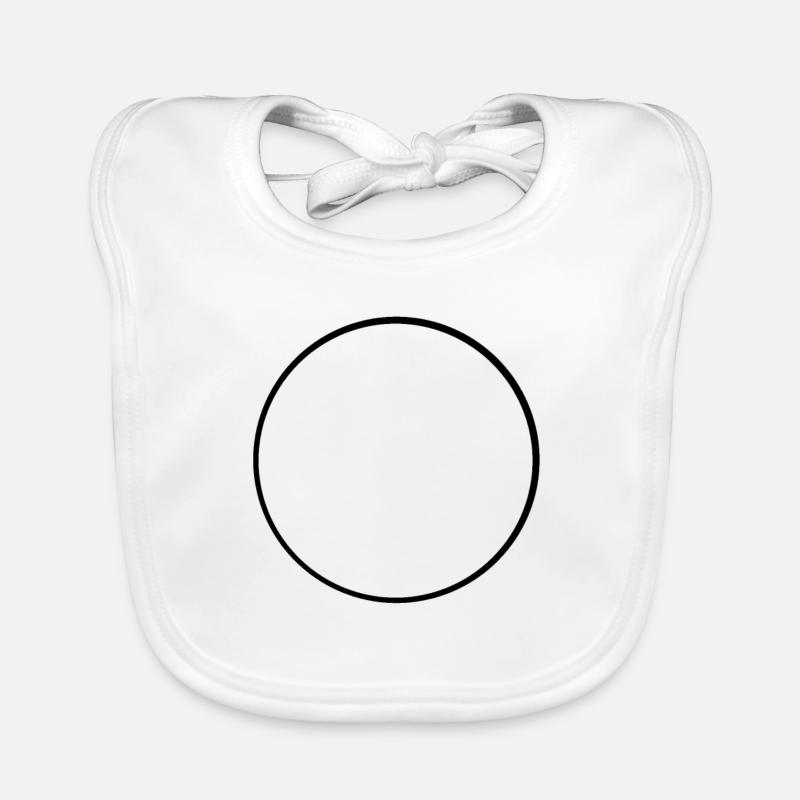 Black Circle Frame Organic Baby Bibs