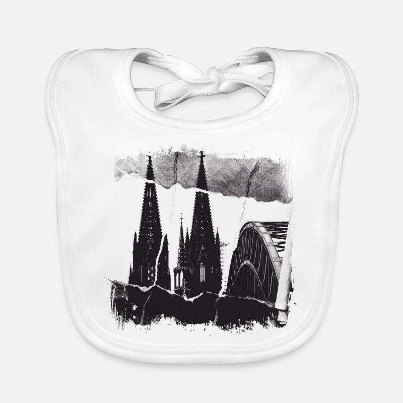 Cologne Cologne Cathedral Germany Cologne Skyline Organic Baby Bibs