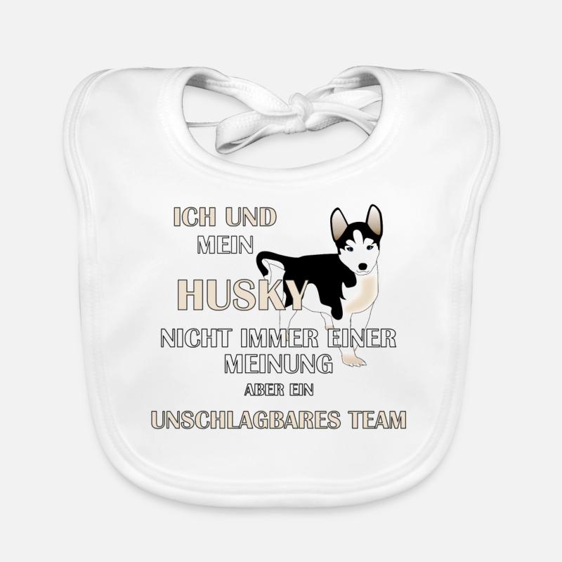 Husky - Baby Bio-Lätzchen - Weiß