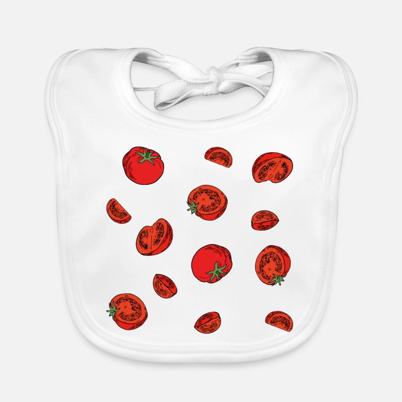 For tomato lovers: delicious tomato pattern Organic Baby Bibs