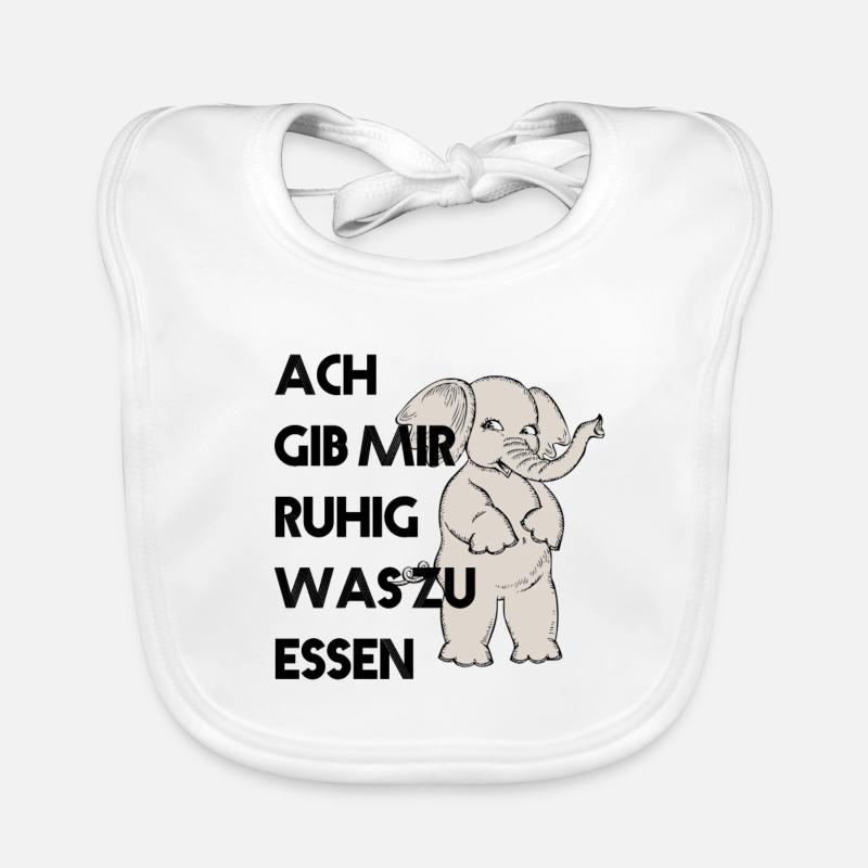Elefant mit Hunger Baby Bio-Lätzchen