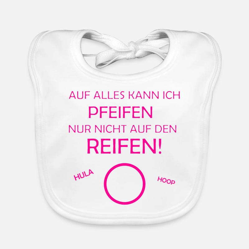 Hulahoop Hullern - Baby Bio-Lätzchen - Weiß