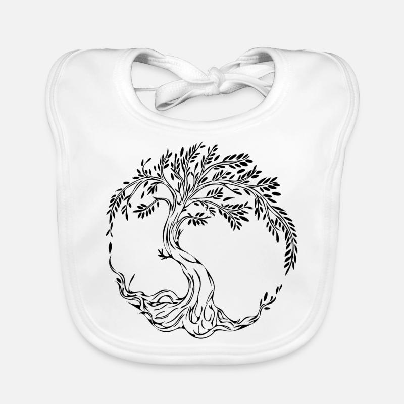 Eleganter Lebensbaum Baby Bio-Lätzchen