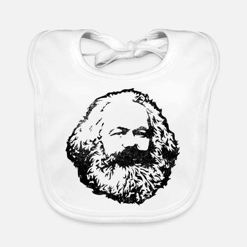 Karl Marx Face Communism Marxism Philosopher Organic Baby Bibs