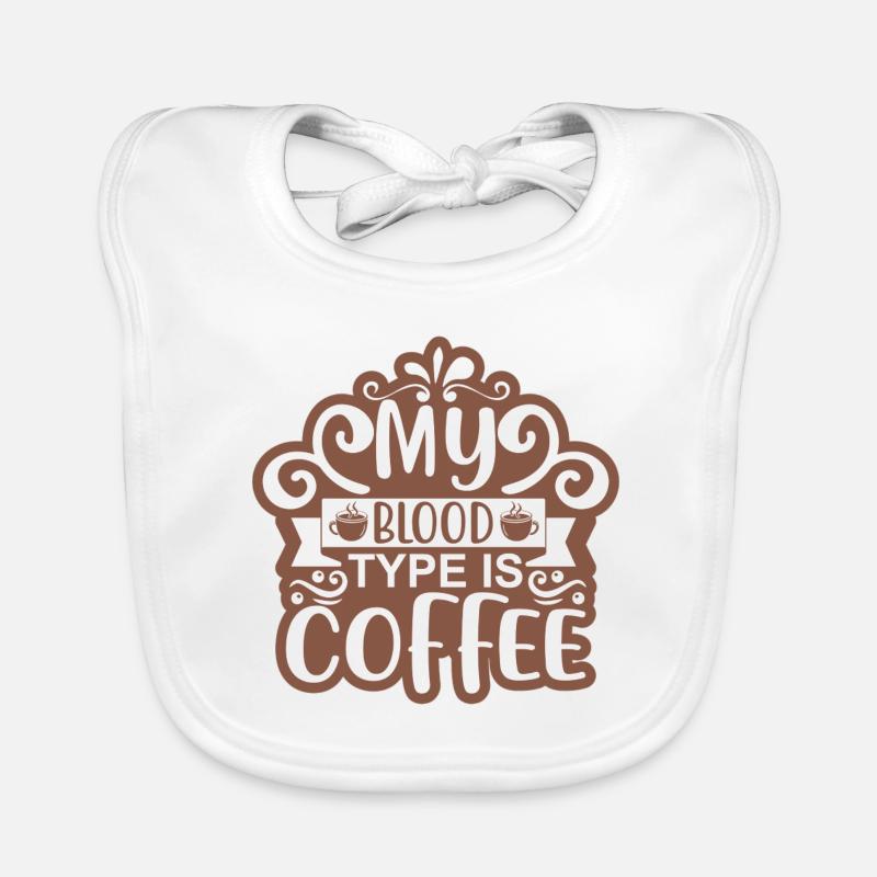 Mon groupe sanguin est un autocollant de café Bavoir bio Bébé