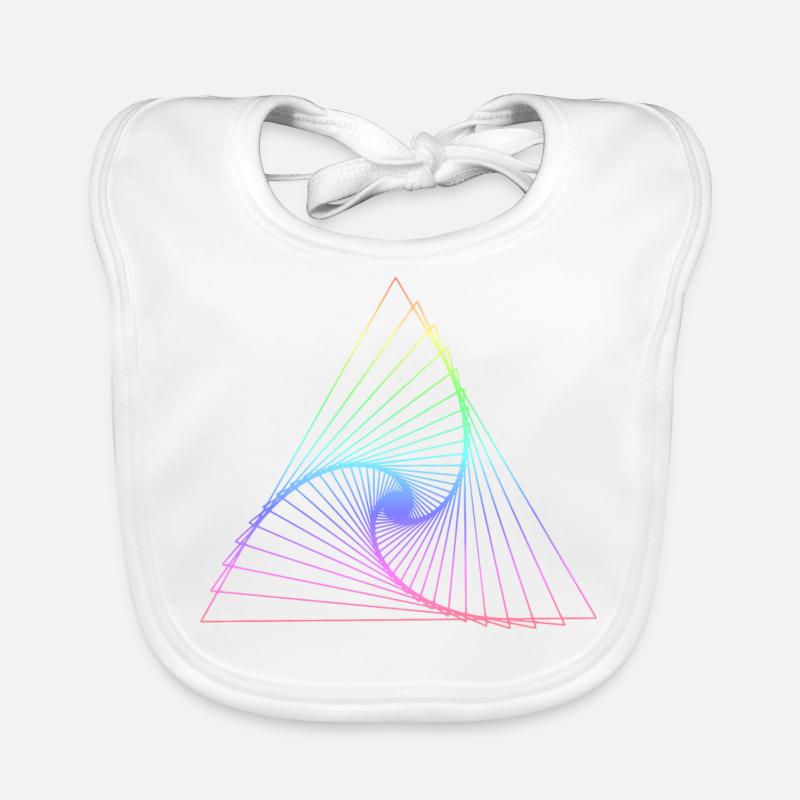 triangle rainbow Organic Baby Bibs