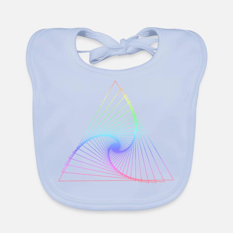 triangle rainbow Organic Baby Bibs