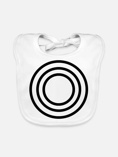 Kreis Symbole Zeichen - Baby Bio-Lätzchen - Weiß - Vorne