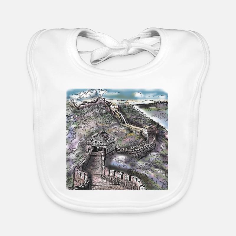 Grande Muraille de Chine Monument miracle Pékin Bavoir bio Bébé