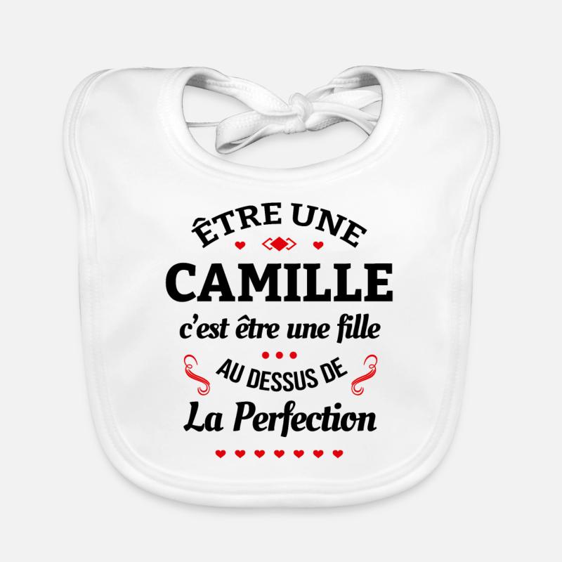 CAMILLE - Bavoir bio Bébé - blanc