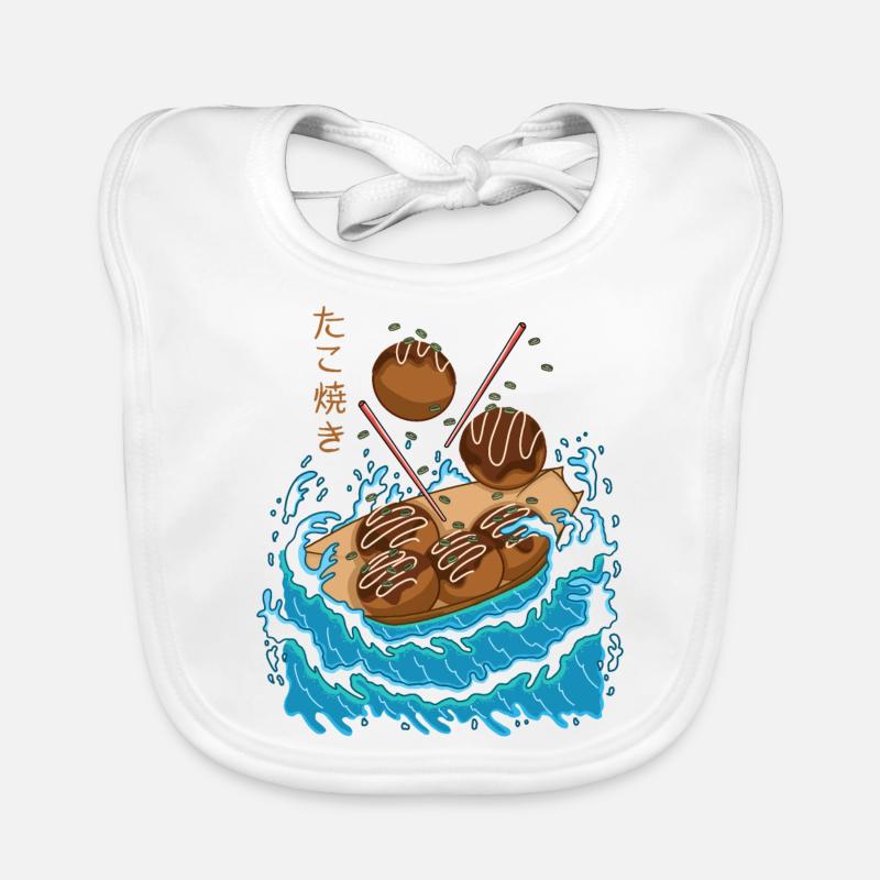 Takoyaki dans la vague Bavoir bio Bébé